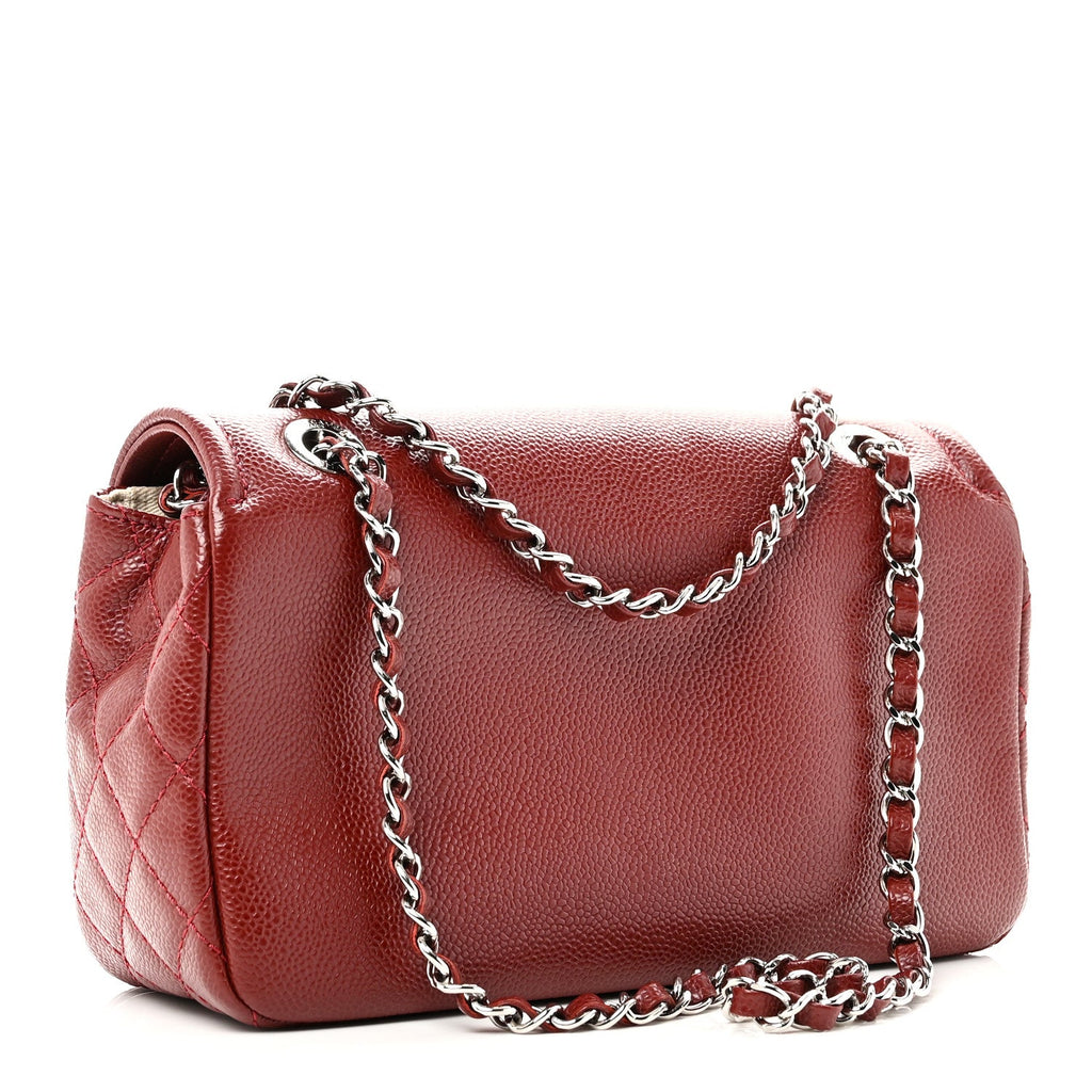 Chanel Caviar Medium Timeless CC Flap Dark Red