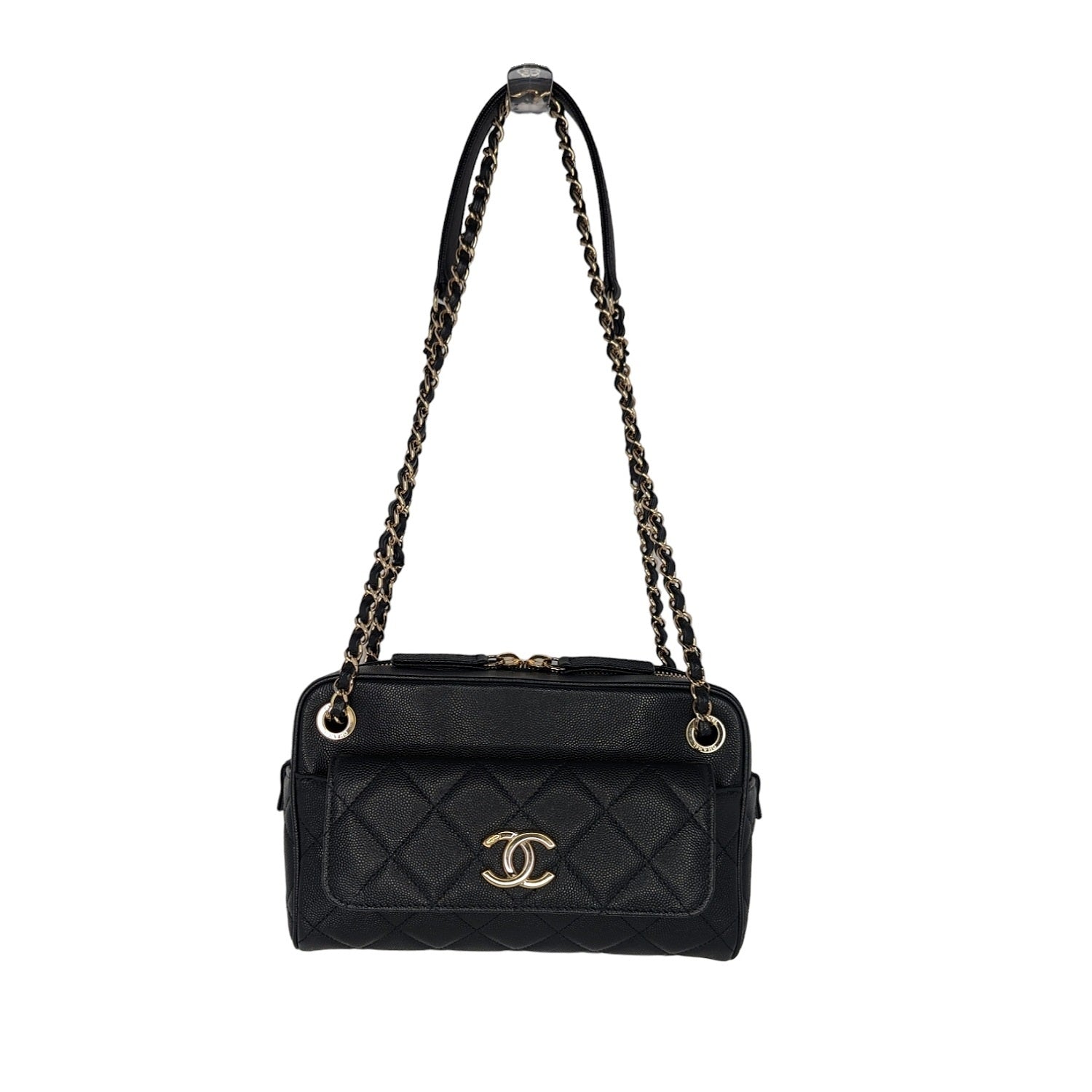 Chanel bag Black Caviar Quilted Small In & Out Camera Case