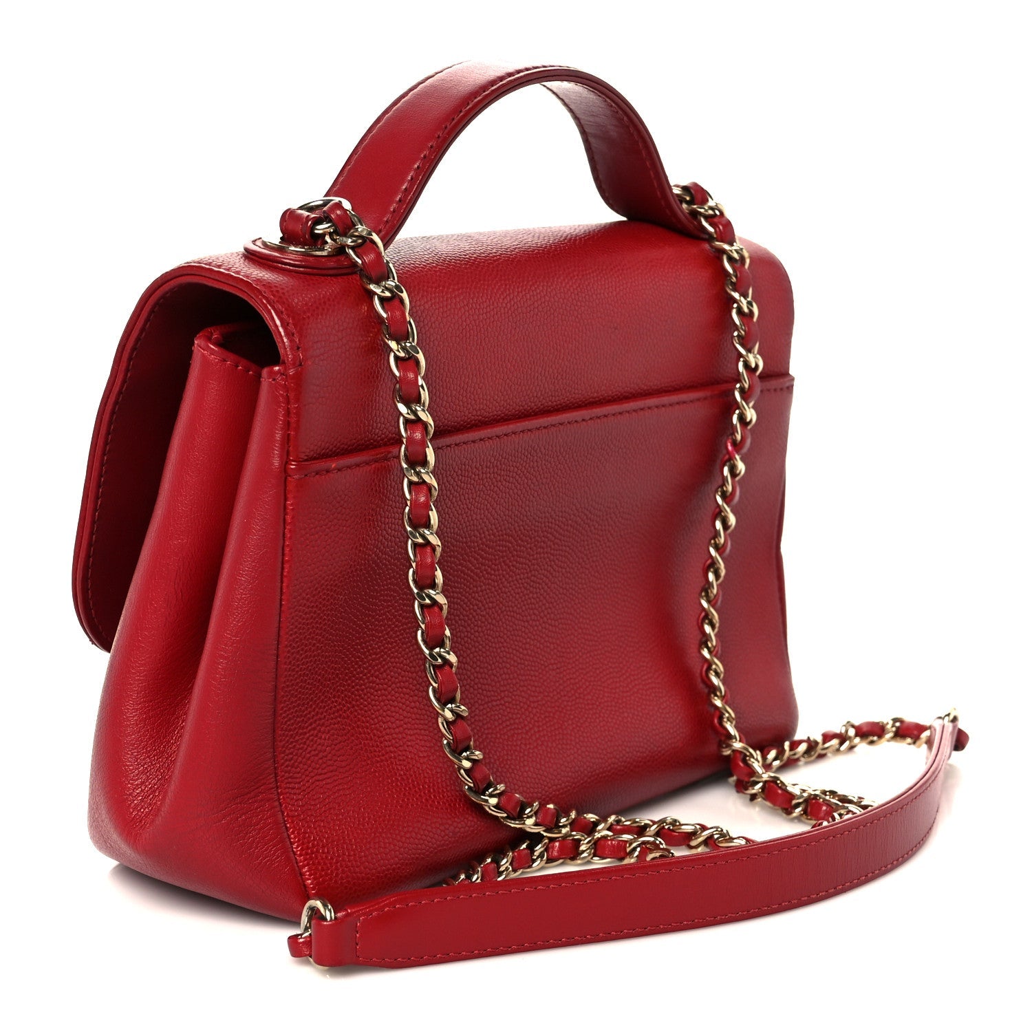 Chanel Caviar Quilted Small Business Affinity Flap Red