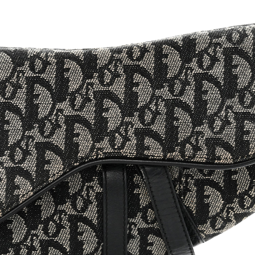 Christian Dior Monogram Saddle Bag Black
