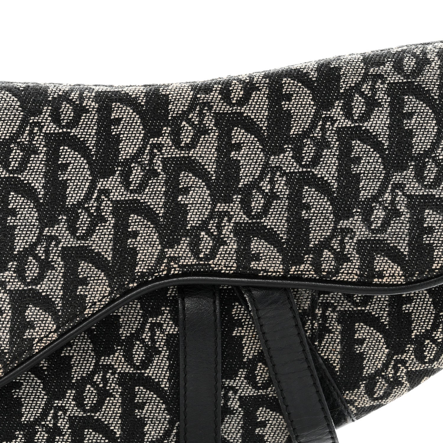 Christian Dior Monogram Saddle Bag Black