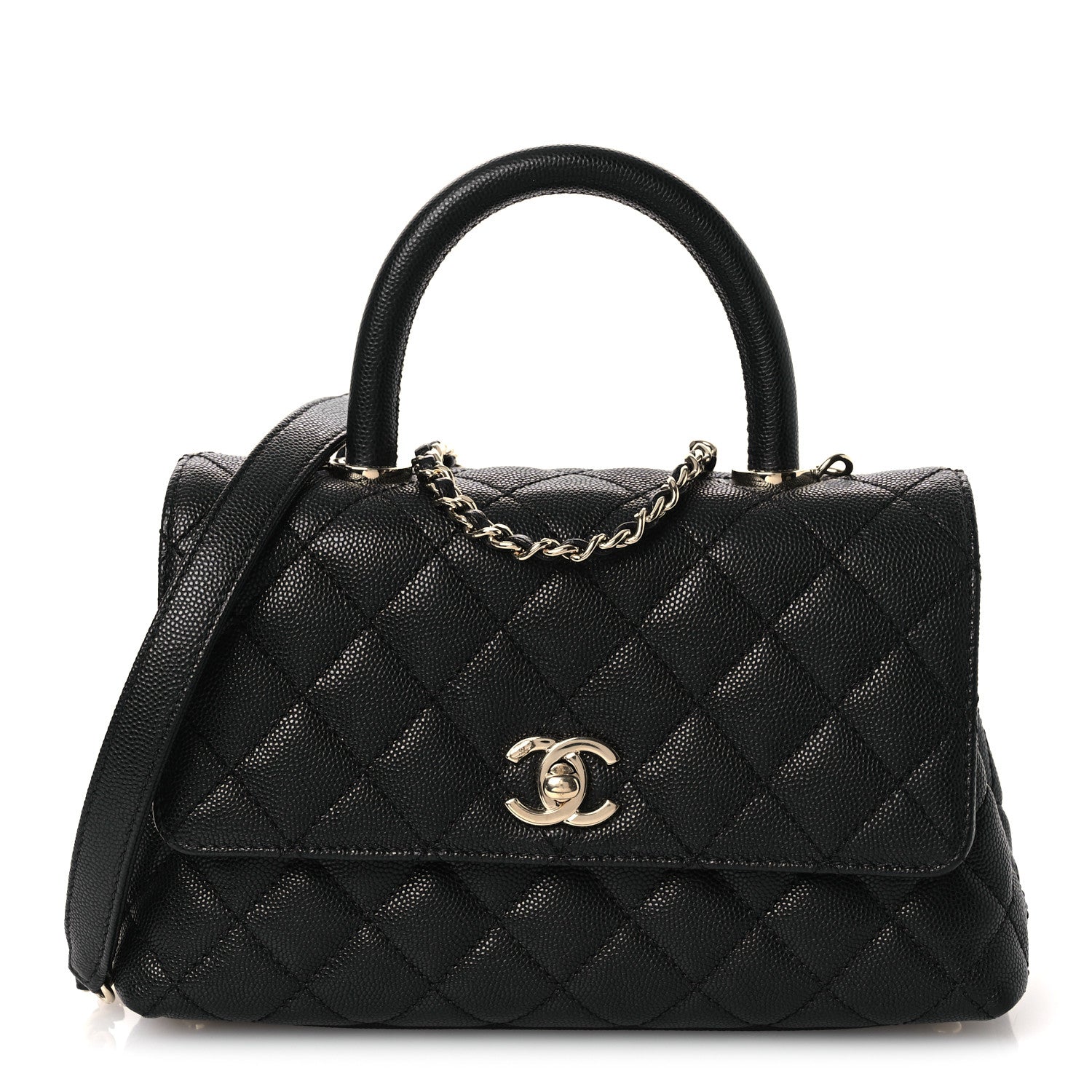 Chanel Caviar Quilted Mini Coco Handle Flap Black