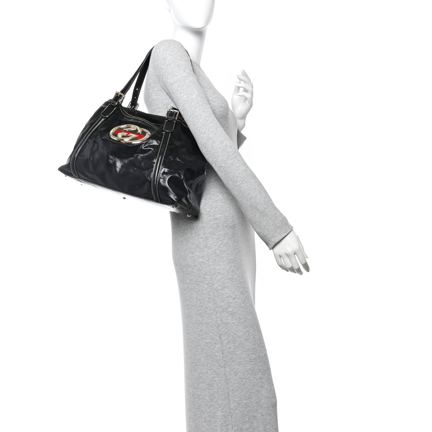 Gucci Dialux Medium Britt Tote Black