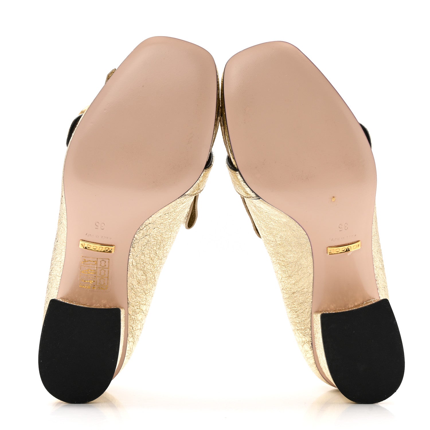 Gucci Galassia GG Marmont Fringe 50mm Loafer Pumps 35 Platino