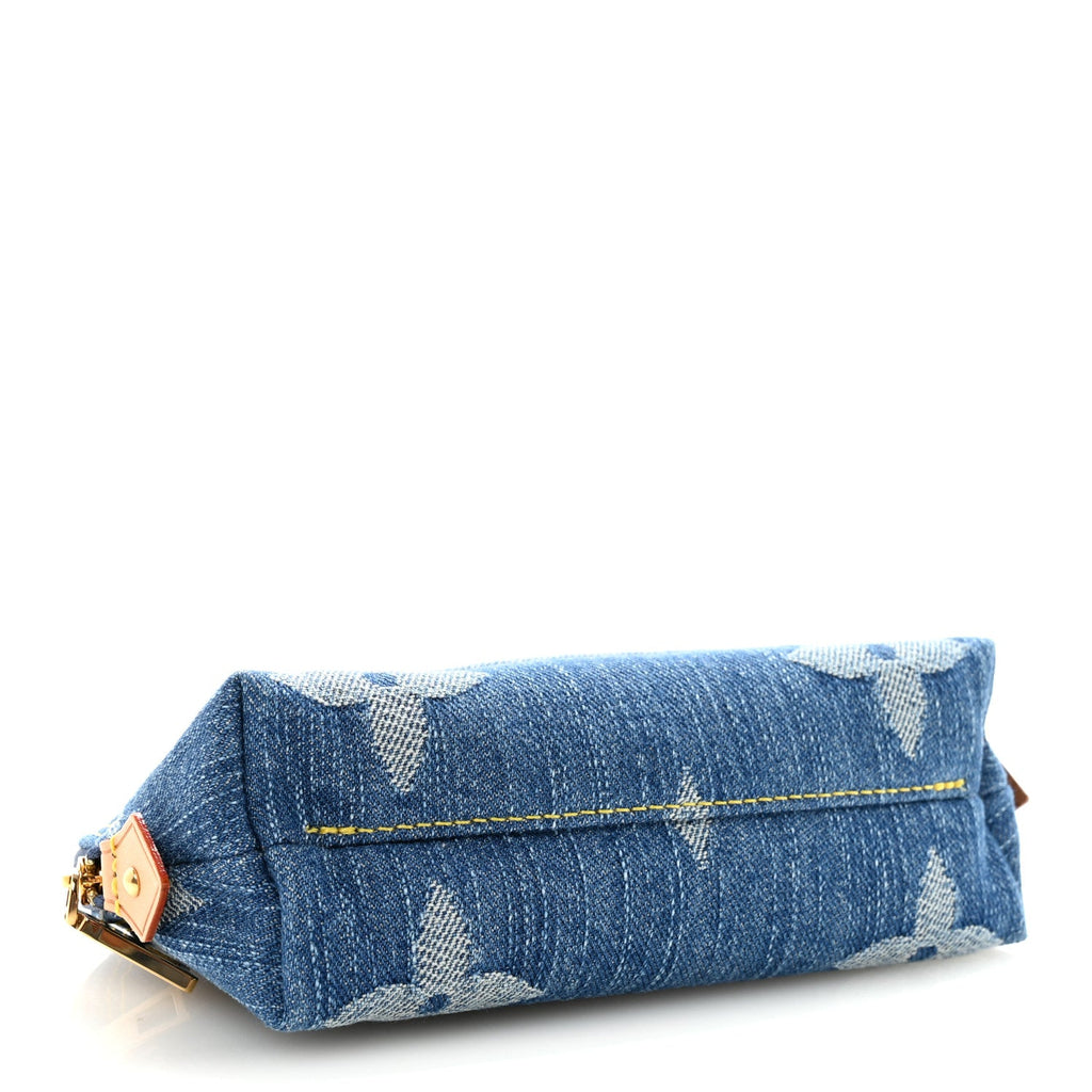 Louis Vuitton Denim Giant Monogram Pochette Cosmetique PM Denim Blue
