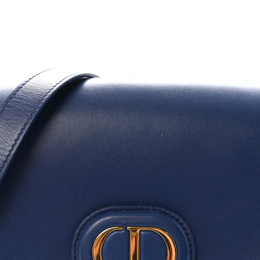 Christian Dior Box Calfskin Medium Bobby Flap Blue