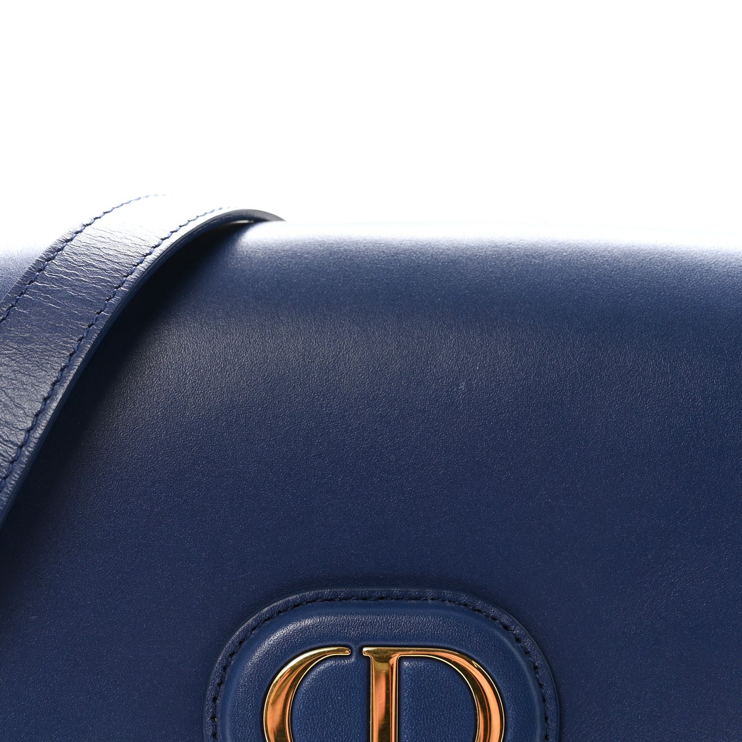 Christian Dior Box Calfskin Medium Bobby Flap Blue