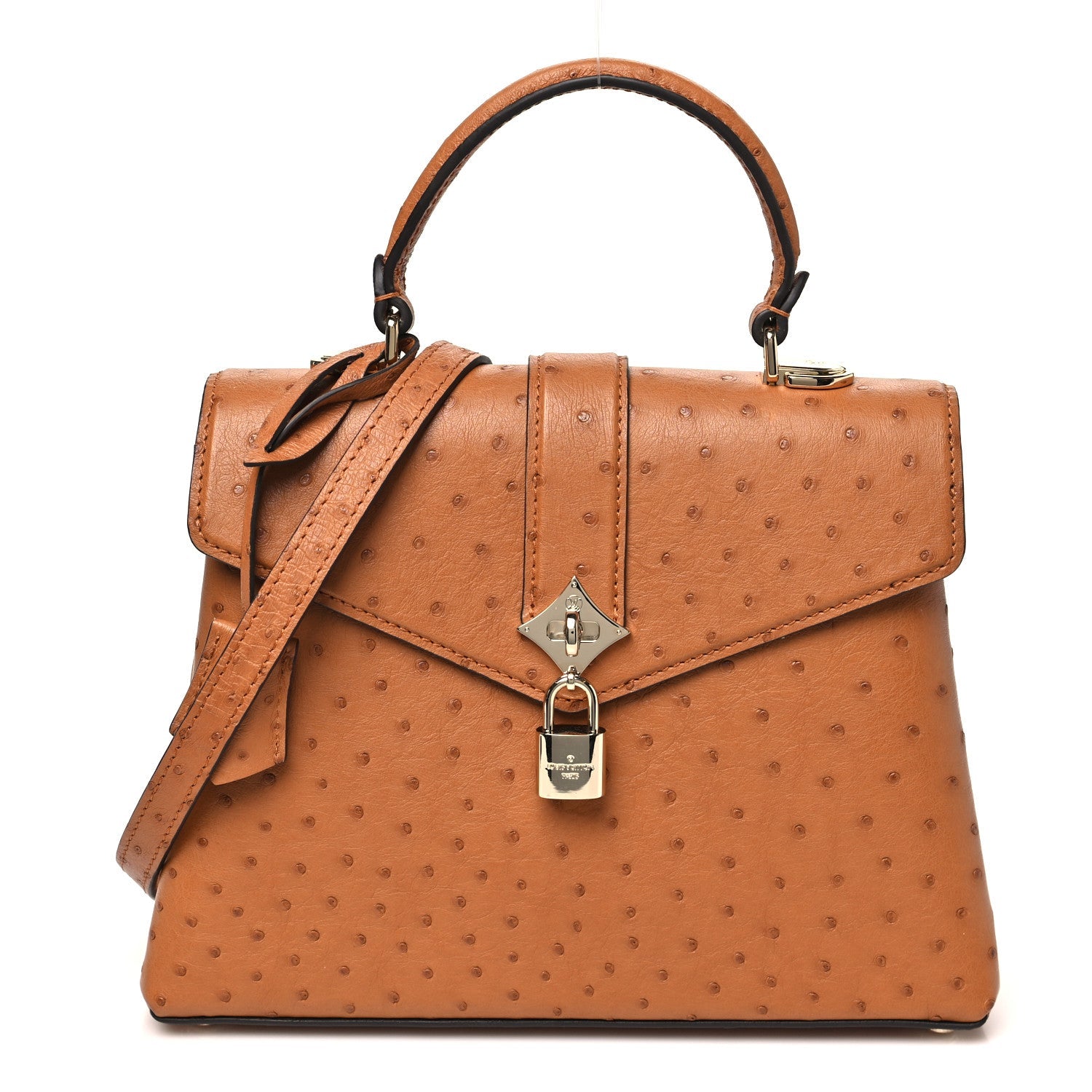 Louis Vuitton Ostrich Rose Des Vents PM Cognac
