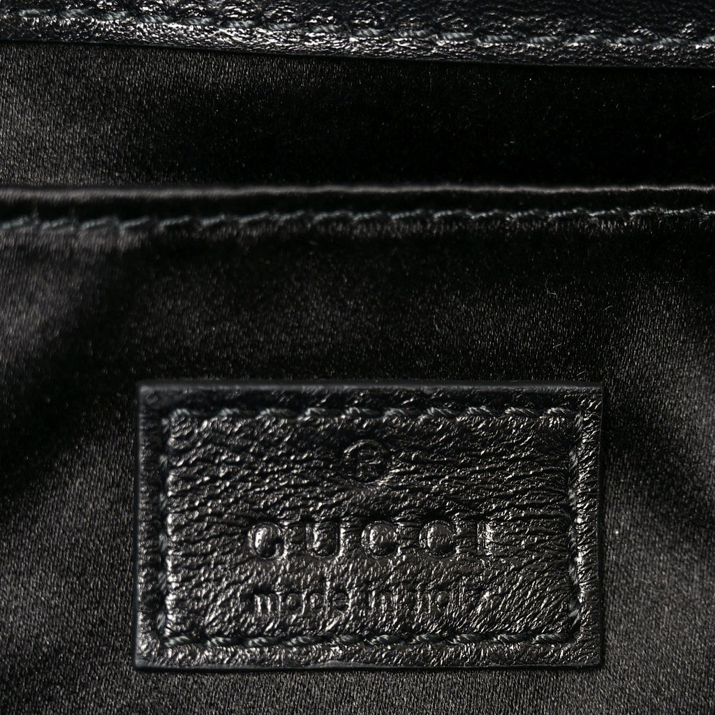 Gucci Nappa Vertical Matelasse Medium Maxi Horsebit Chain Shoulder Bag Black