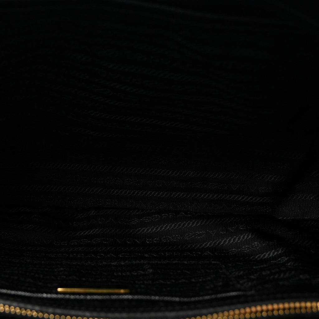 Prada Saffiano Medium Galleria Double Zip Tote Black