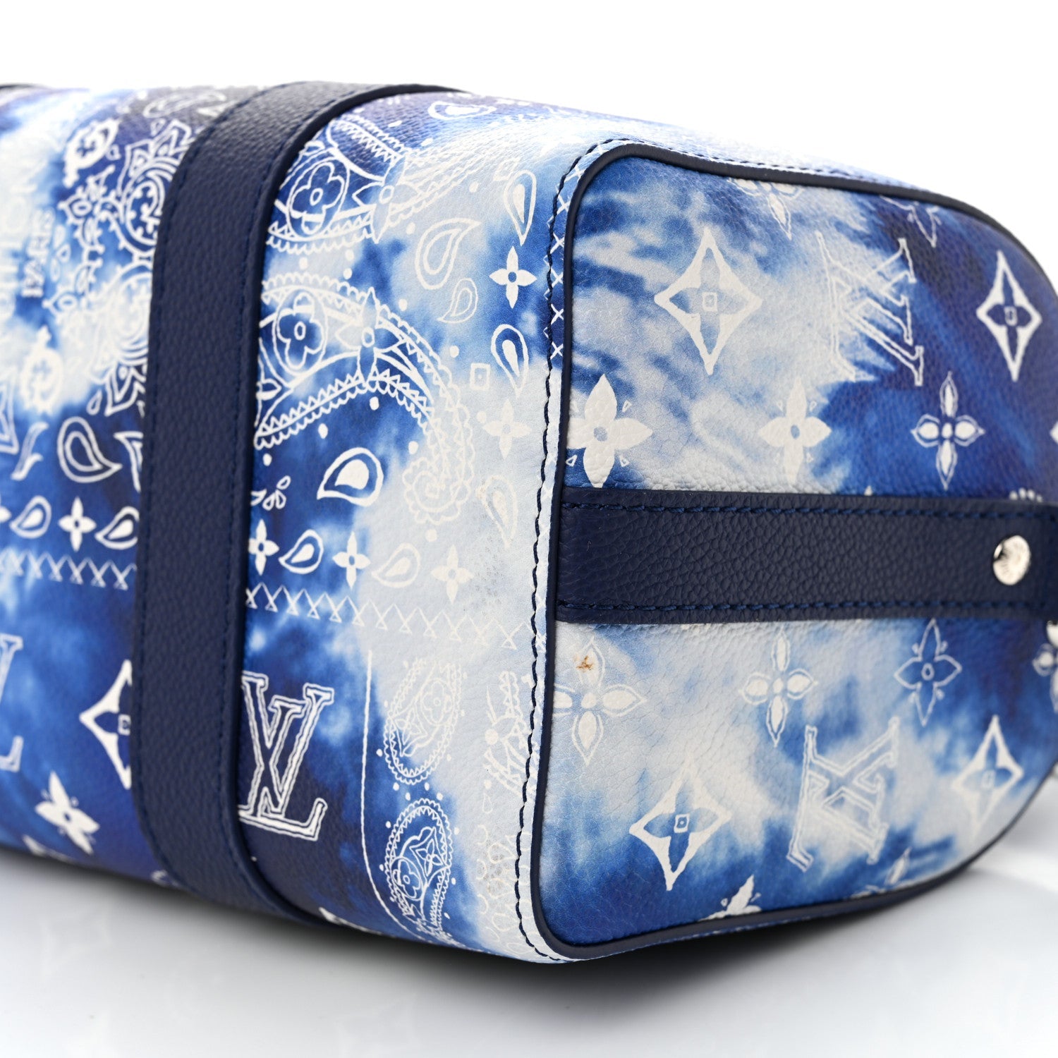 Louis Vuitton Cowhide Monogram Bandana City Keepall Blue