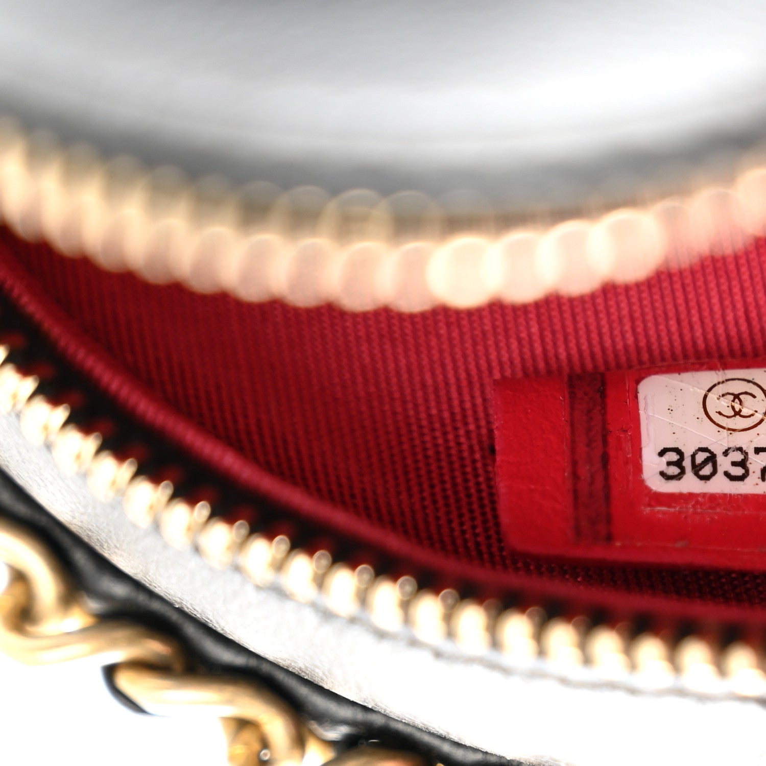 Chanel Lambskin Quilted Chain Around CC Round Clutch With Chain Black