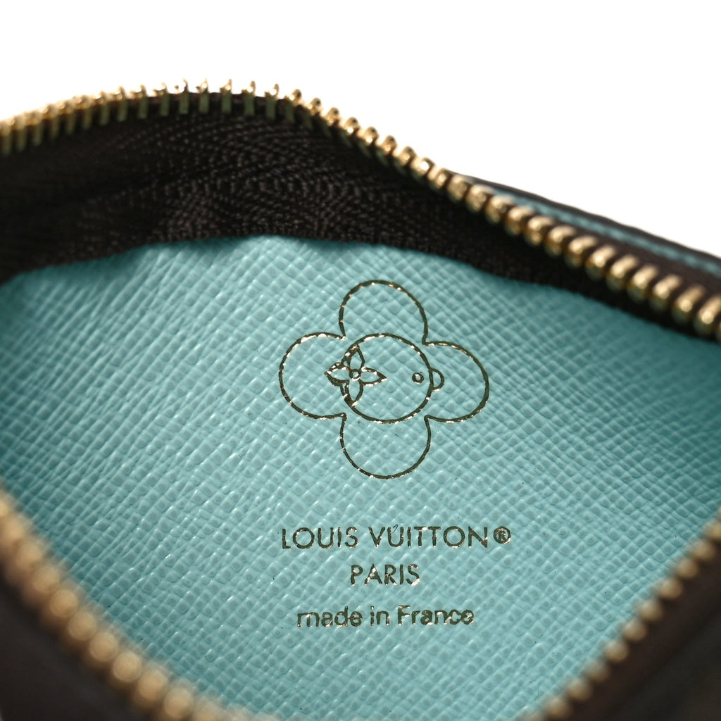 Louis Vuitton Monogram 2025 Christmas Animation Key Pouch Azur Frost