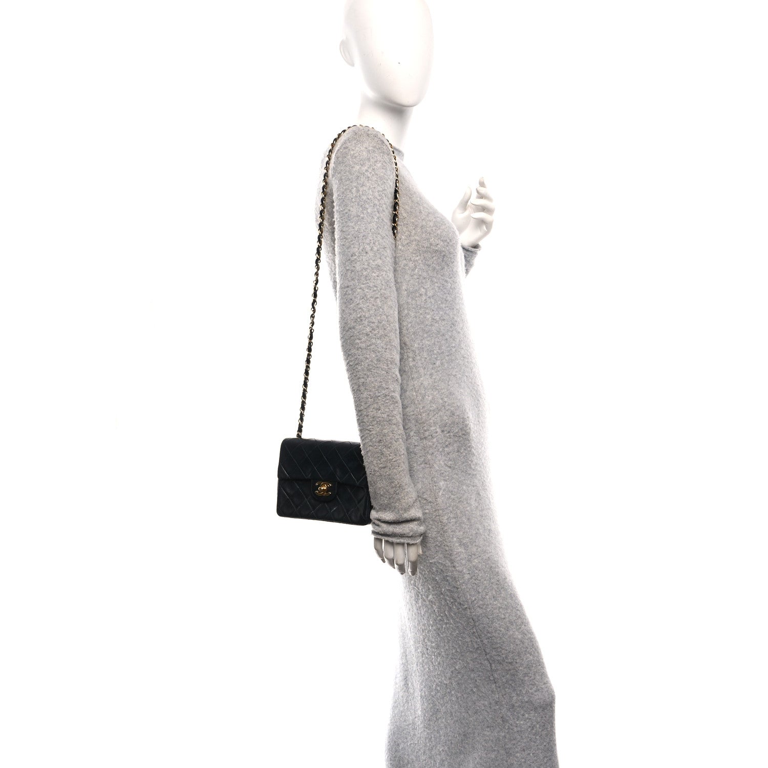 Chanel Lambskin Quilted Mini Square Flap Black