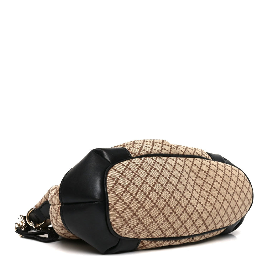 Gucci Diamante Medium Sukey Top Handle Bag Beige Black