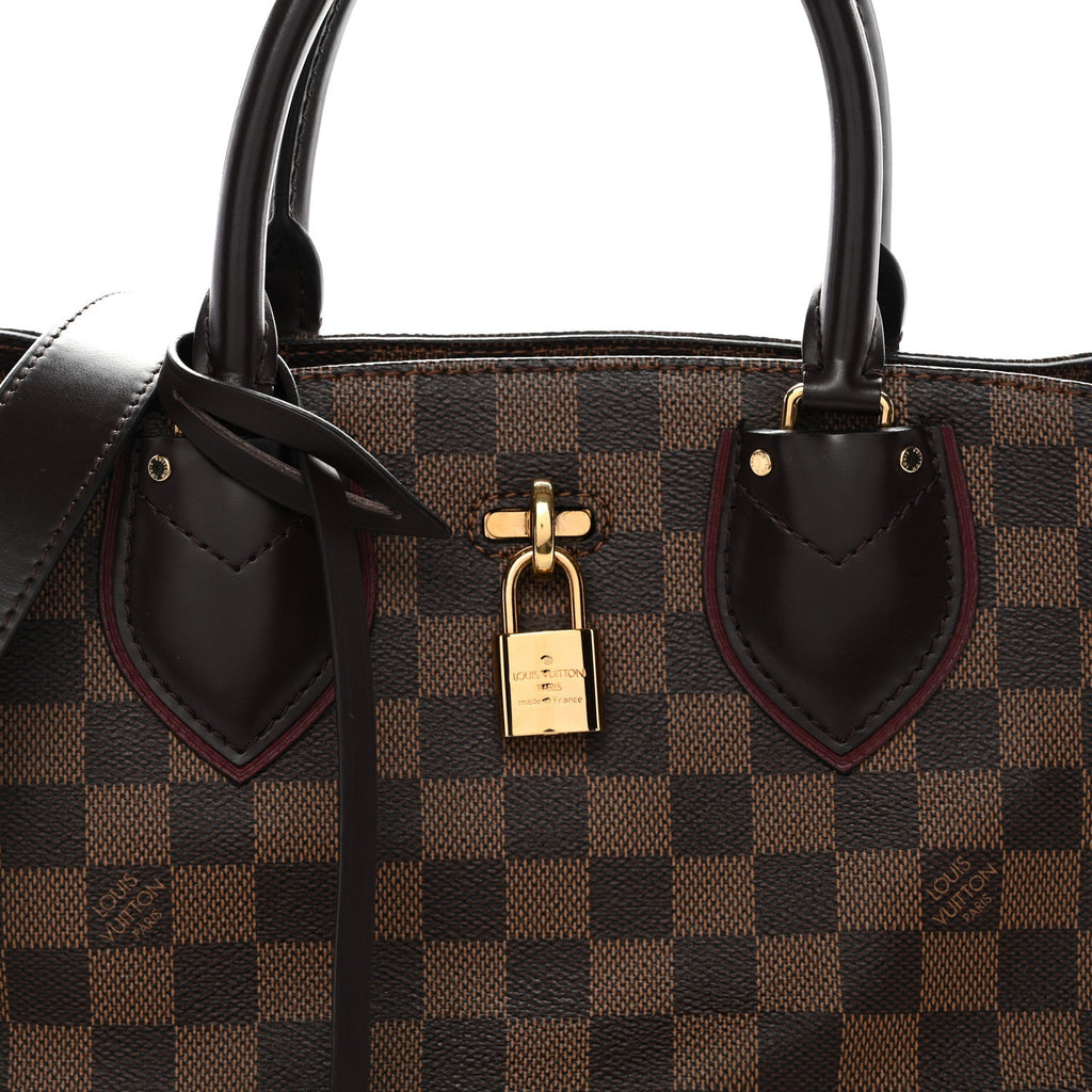 Louis Vuitton Cuir Taurillon Damier Ebene Normandy Bordeaux