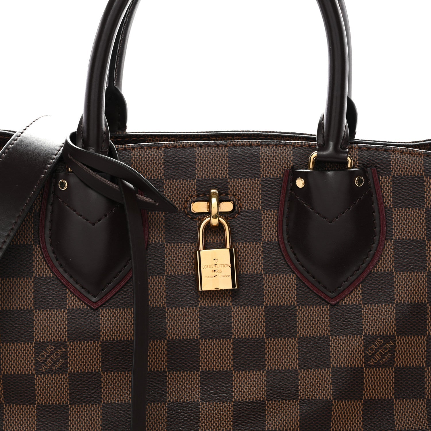 Louis Vuitton Cuir Taurillon Damier Ebene Normandy Bordeaux