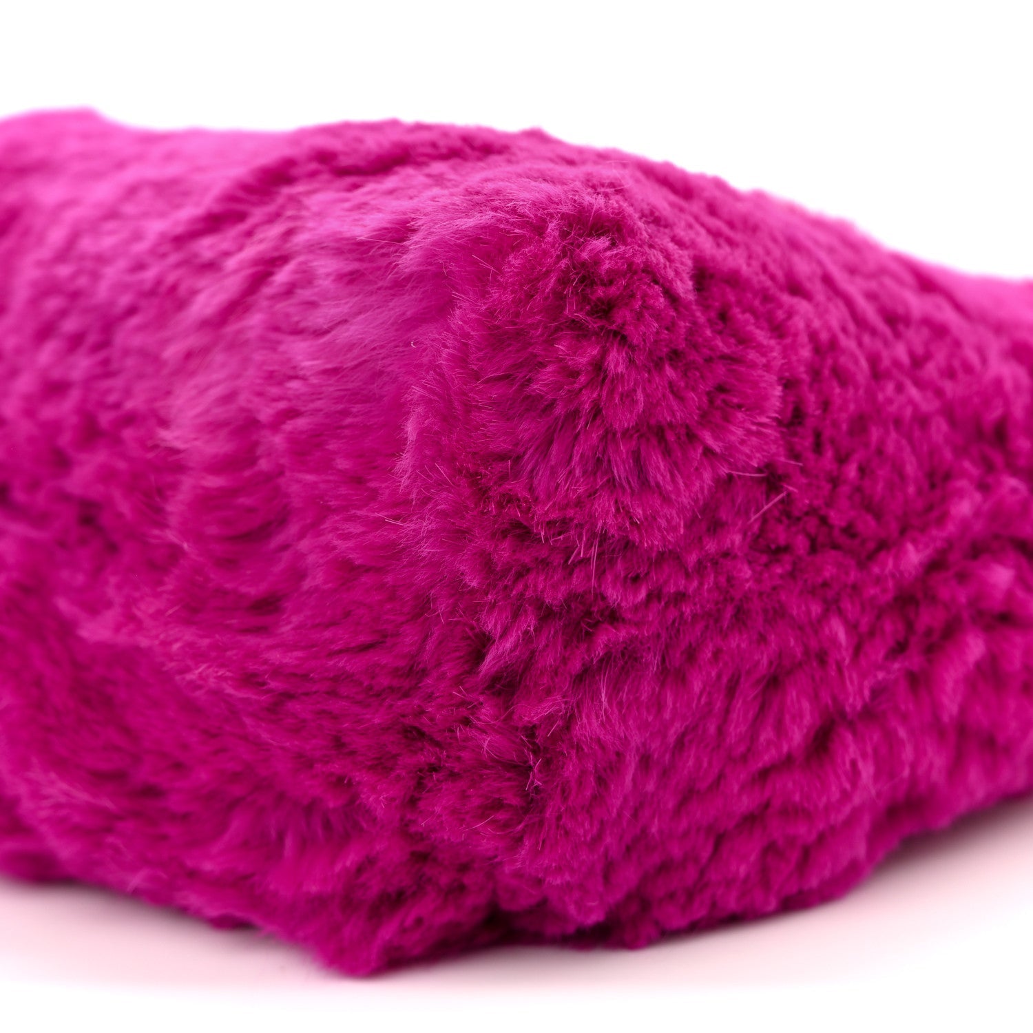 Chanel Rabbit Fur Shoulder Bag Fuchsia