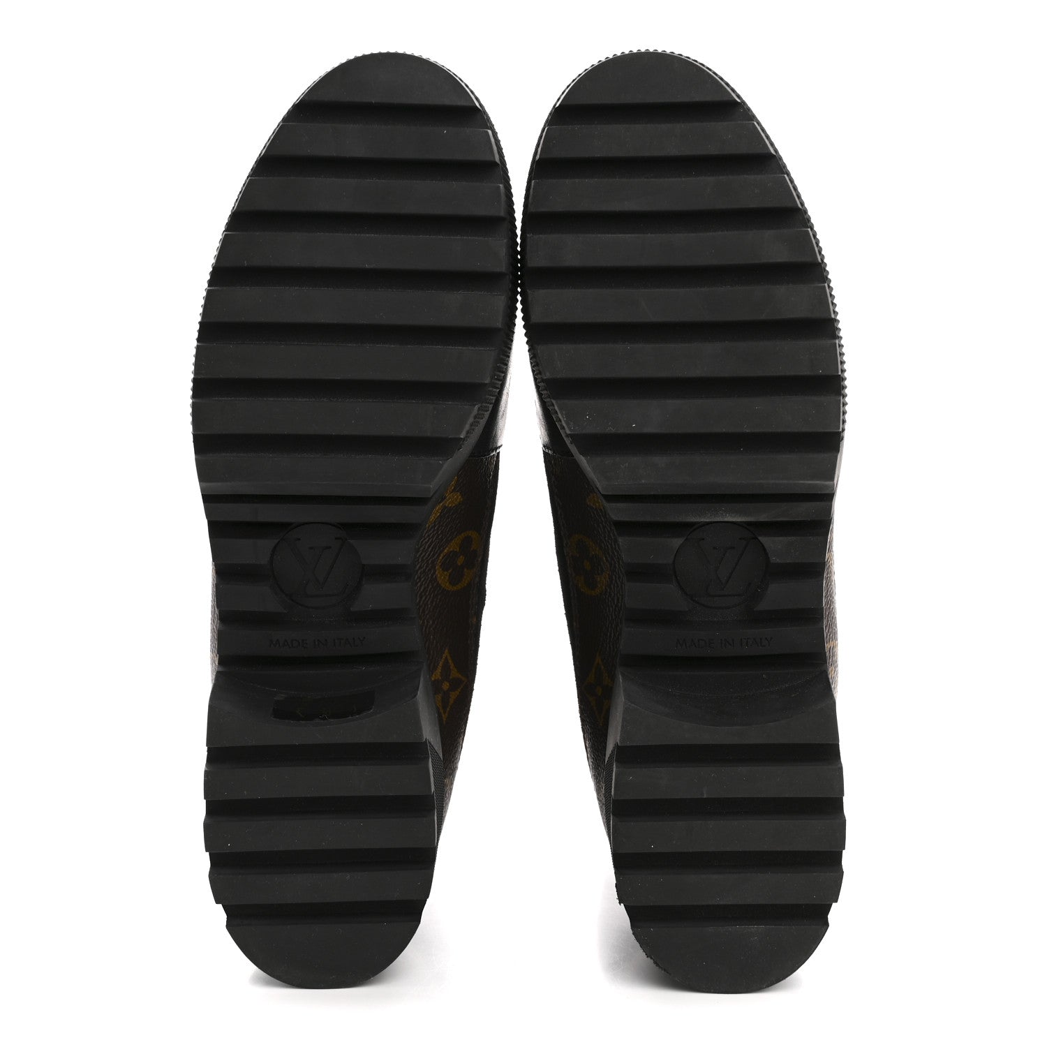 Louis Vuitton Suede Calfskin Monogram Laureate Platform Desert Boots 41 Black