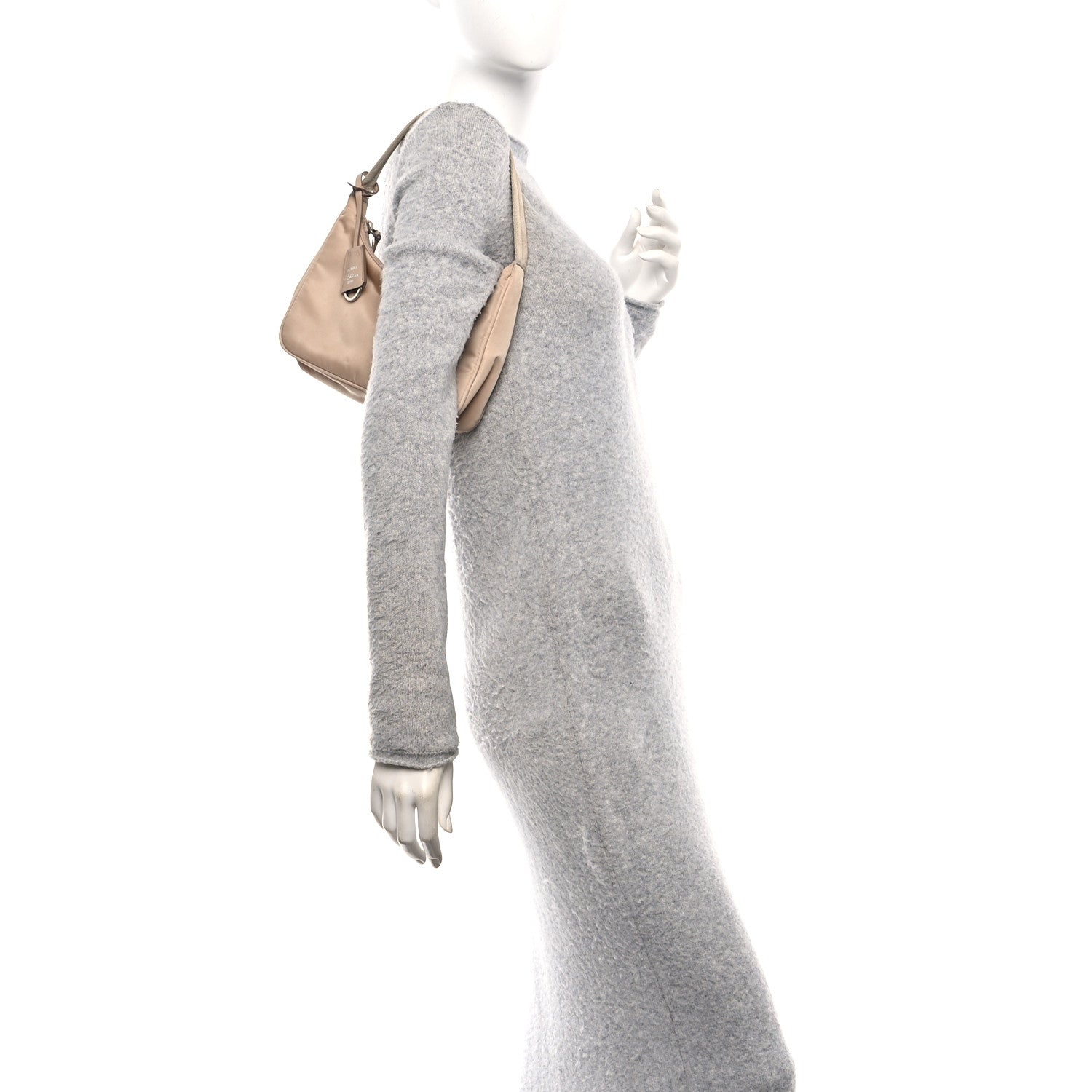 Prada Tessuto Nylon Mini Re-Edition 2000 Bag Cammeo