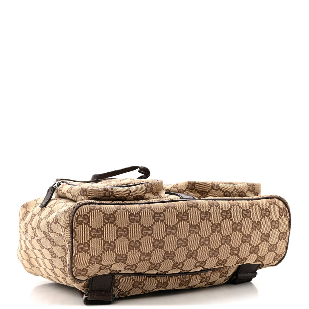 Gucci Monogram Backpack Dark Brown