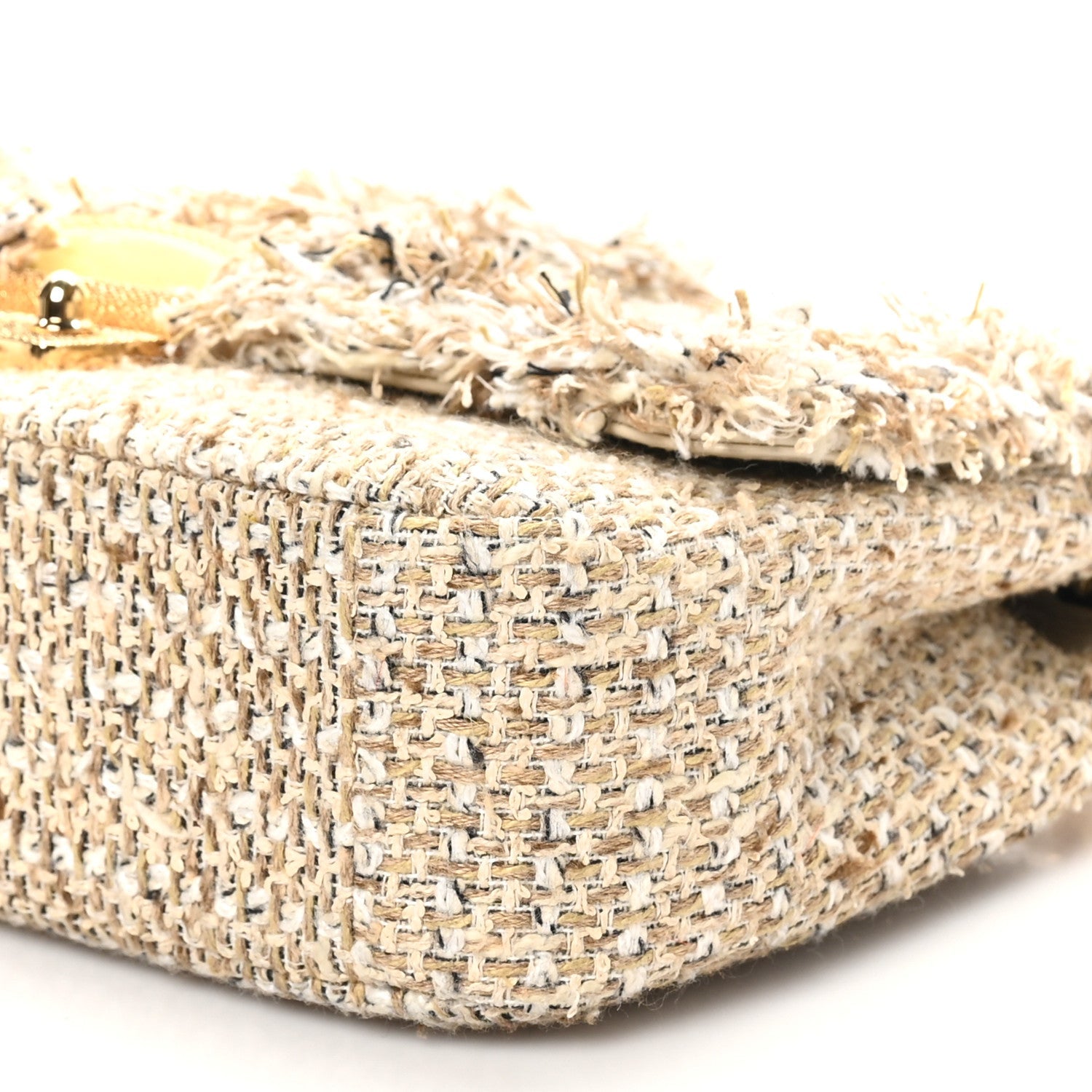 Christian Dior Tweed Medium Miss Dior Flap Beige