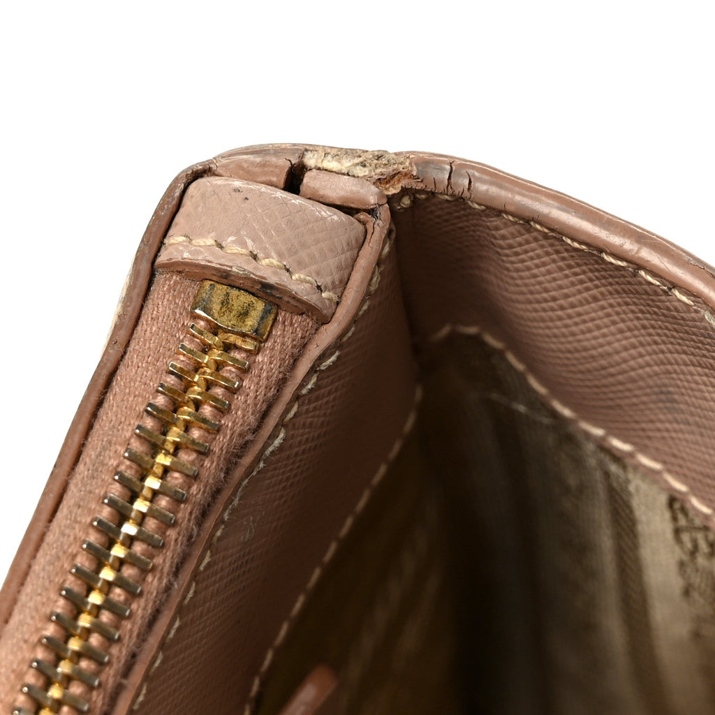 Prada Saffiano Small Galleria Double Zip Tote Cammeo