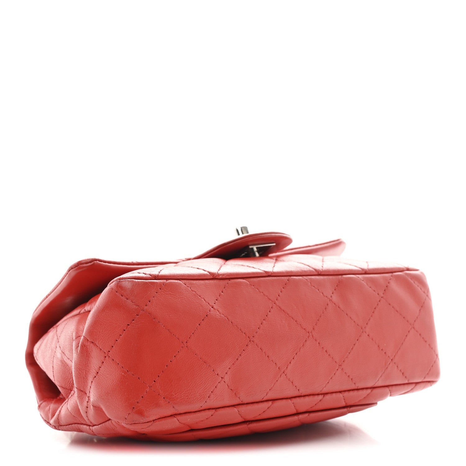 Chanel Lambskin Quilted Mini Rectangular Flap Red