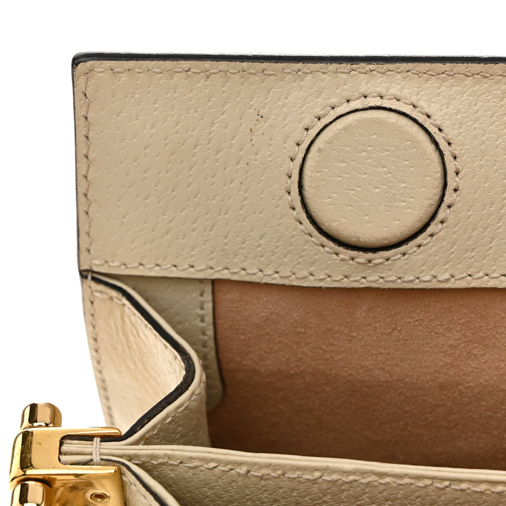 Gucci GG Supreme Monogram Flora Web Small Ophidia Chain Shoulder Bag White