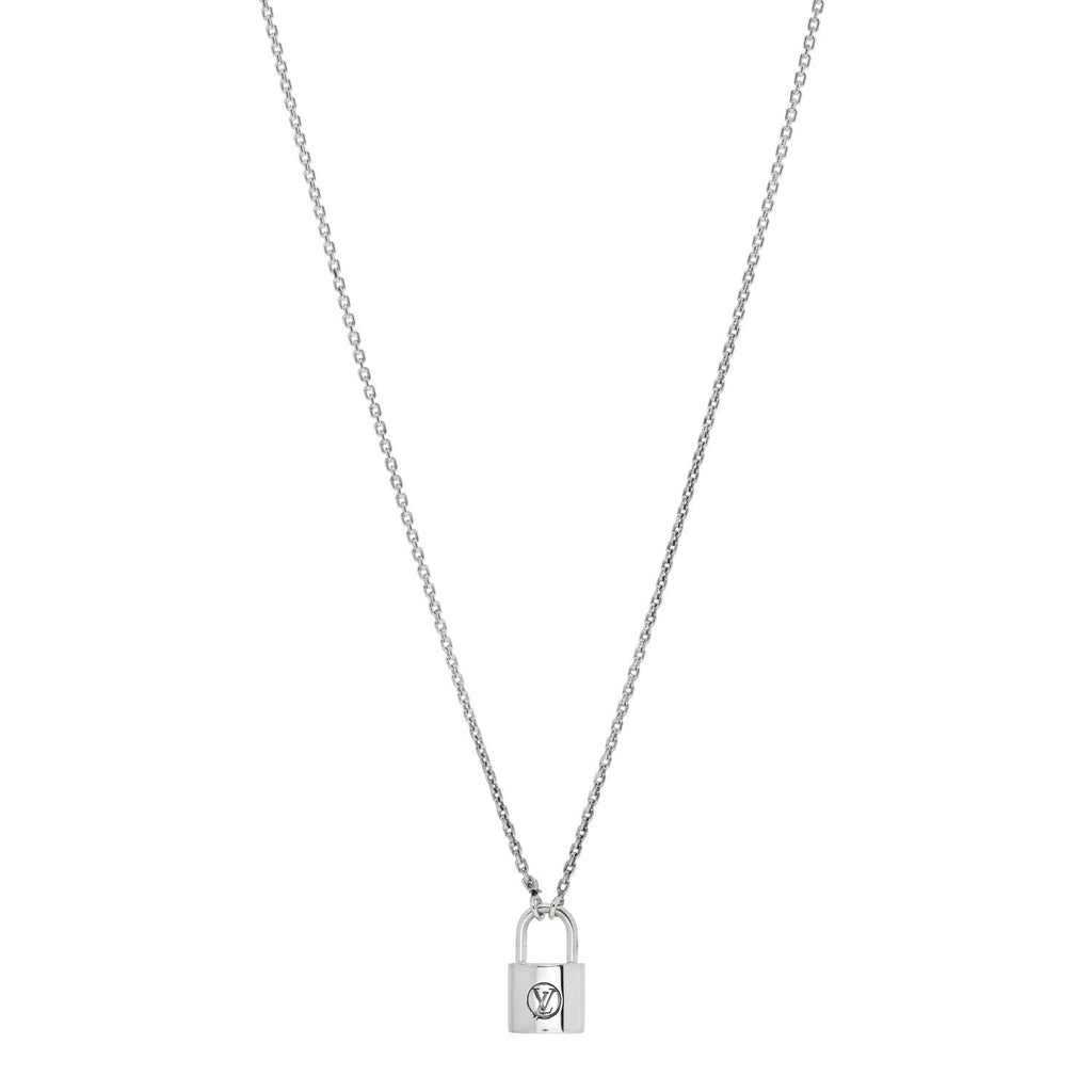 Louis Vuitton Sterling Silver Lockit Necklace