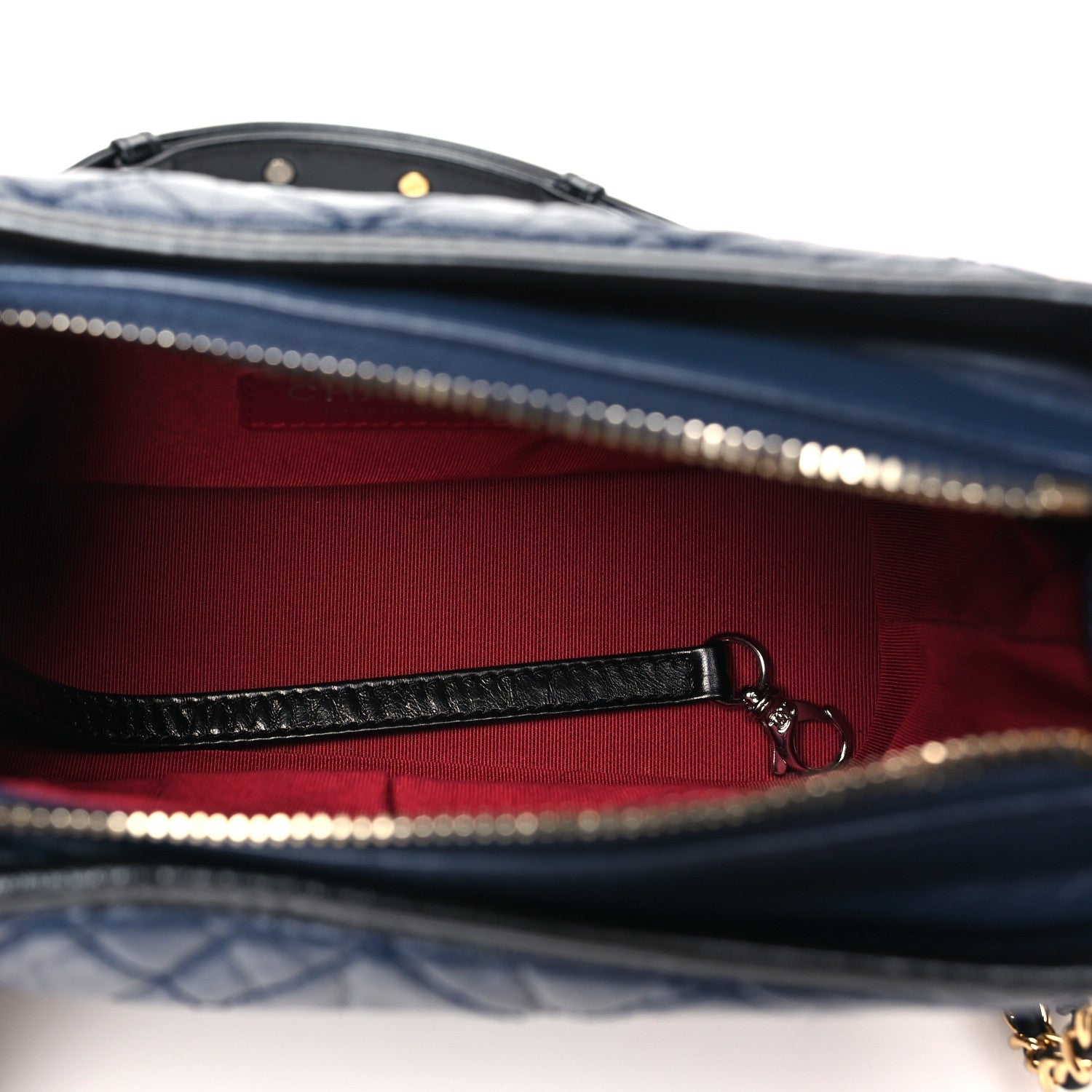 Chanel Aged Calfskin Quilted Small Gabrielle Hobo Dark Grey