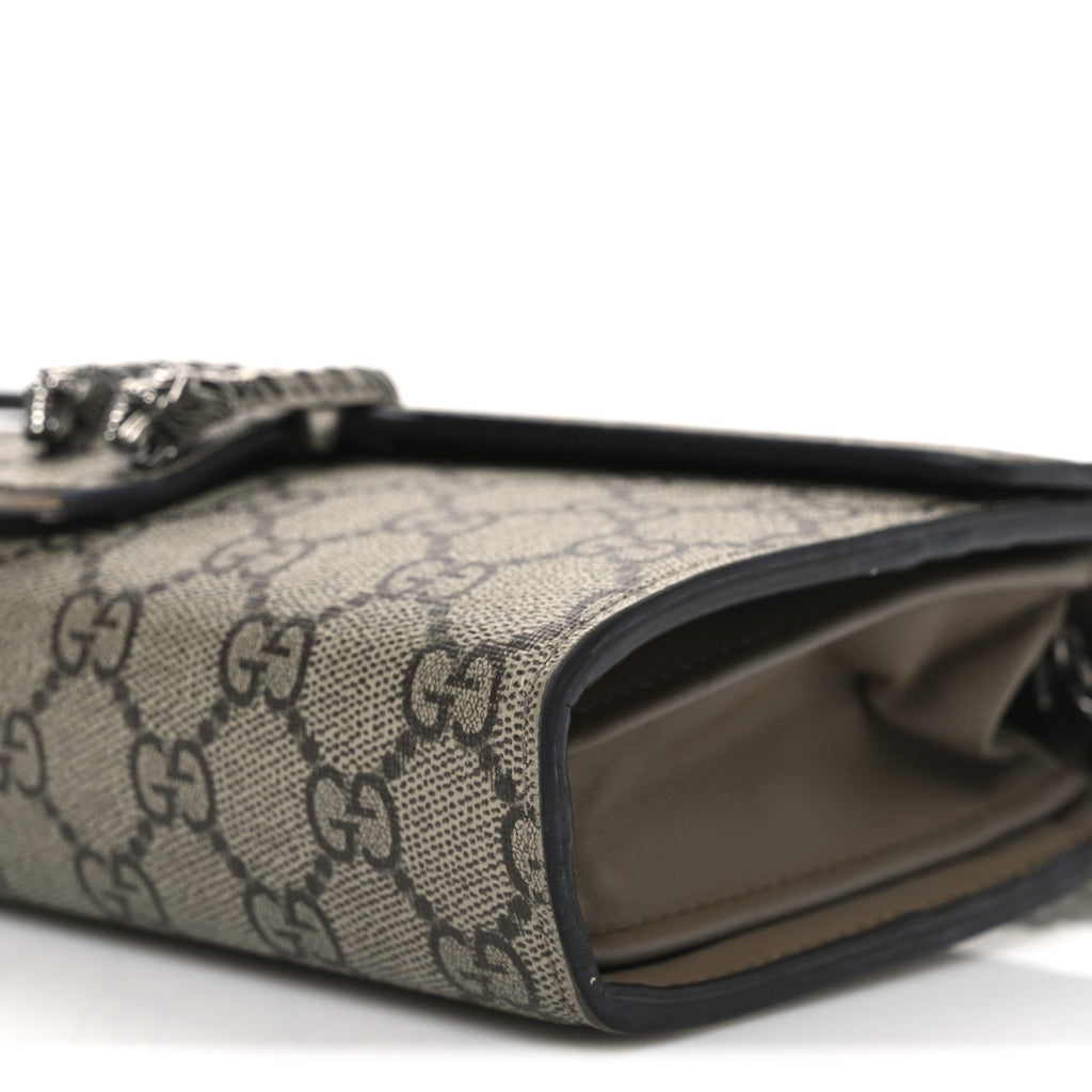Gucci GG Supreme Monogram Mini Dionysus Chain Wallet Beige Taupe