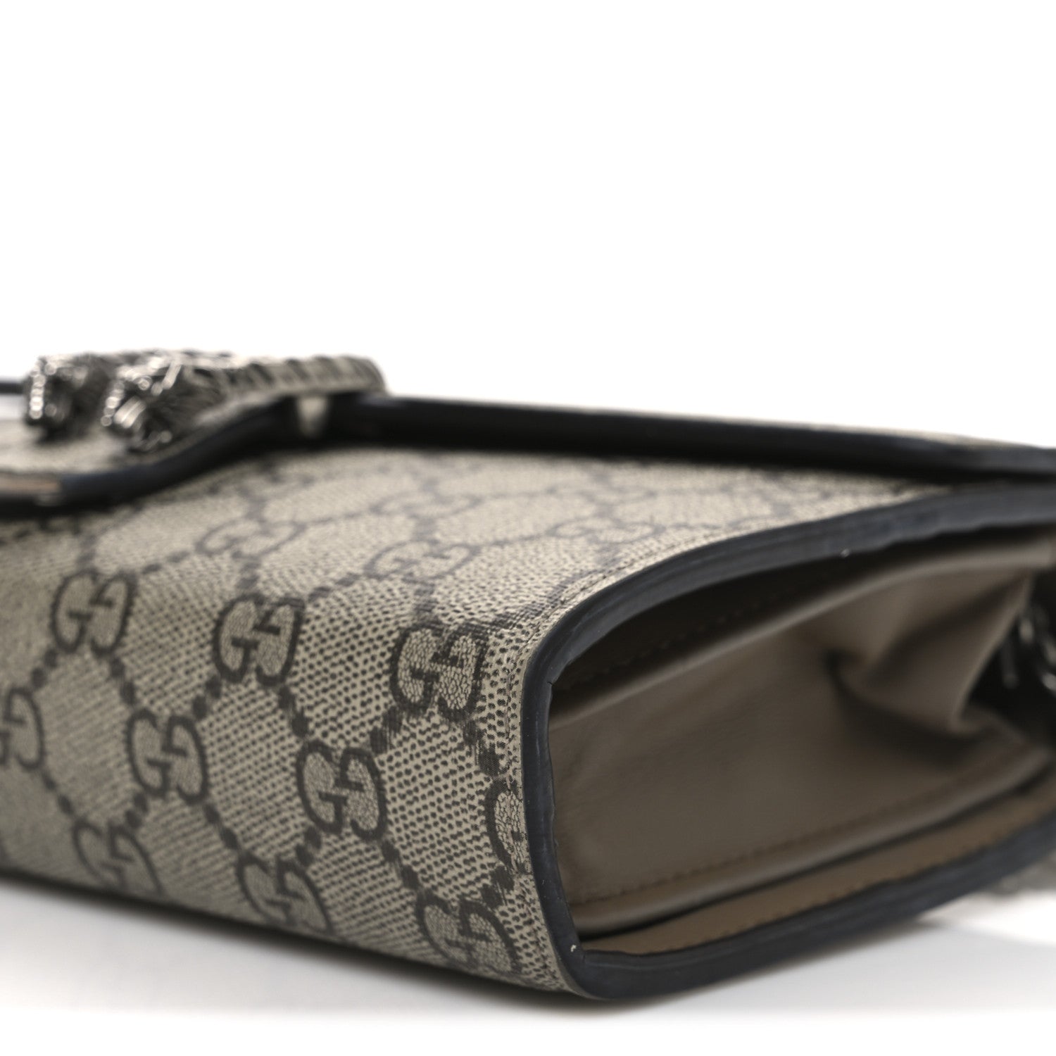 Gucci GG Supreme Monogram Mini Dionysus Chain Wallet Beige Taupe