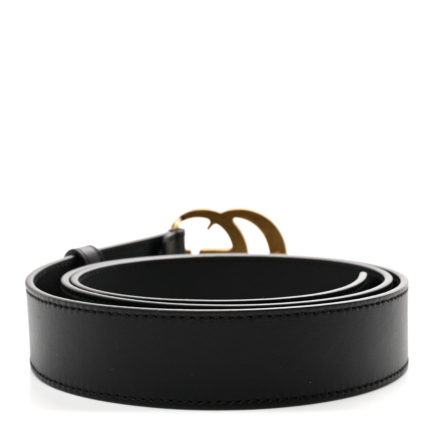 Gucci Calfskin Double G 30mm Belt 95 38 Black