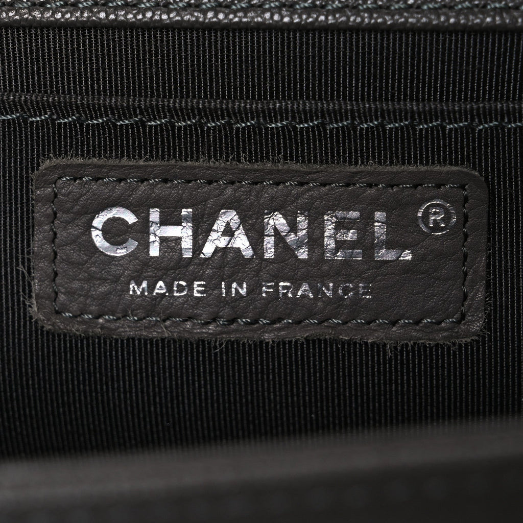 Chanel Caviar Quilted Medium Boy Flap Dark Grey