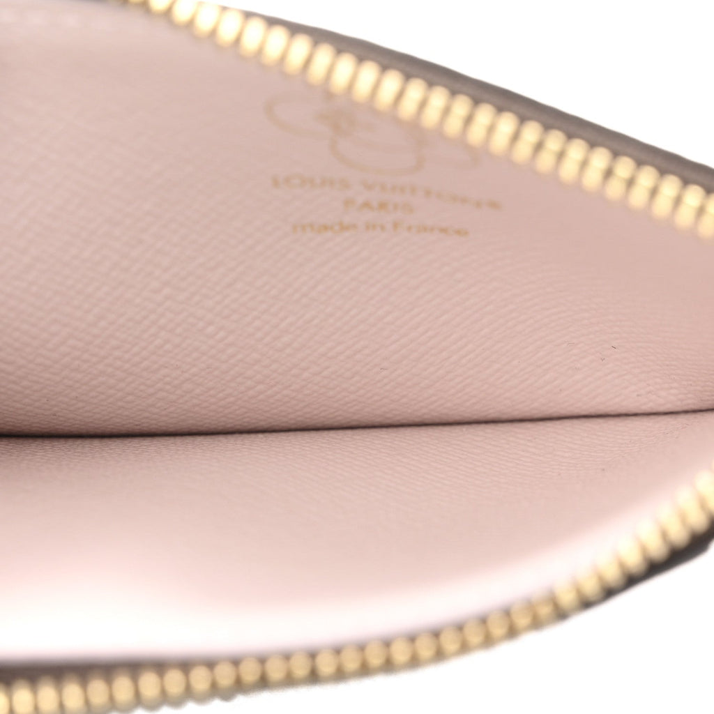 Louis Vuitton Monogram Vivenne Winter Holiday Zipped Romy Card Holder Snowy Pearl