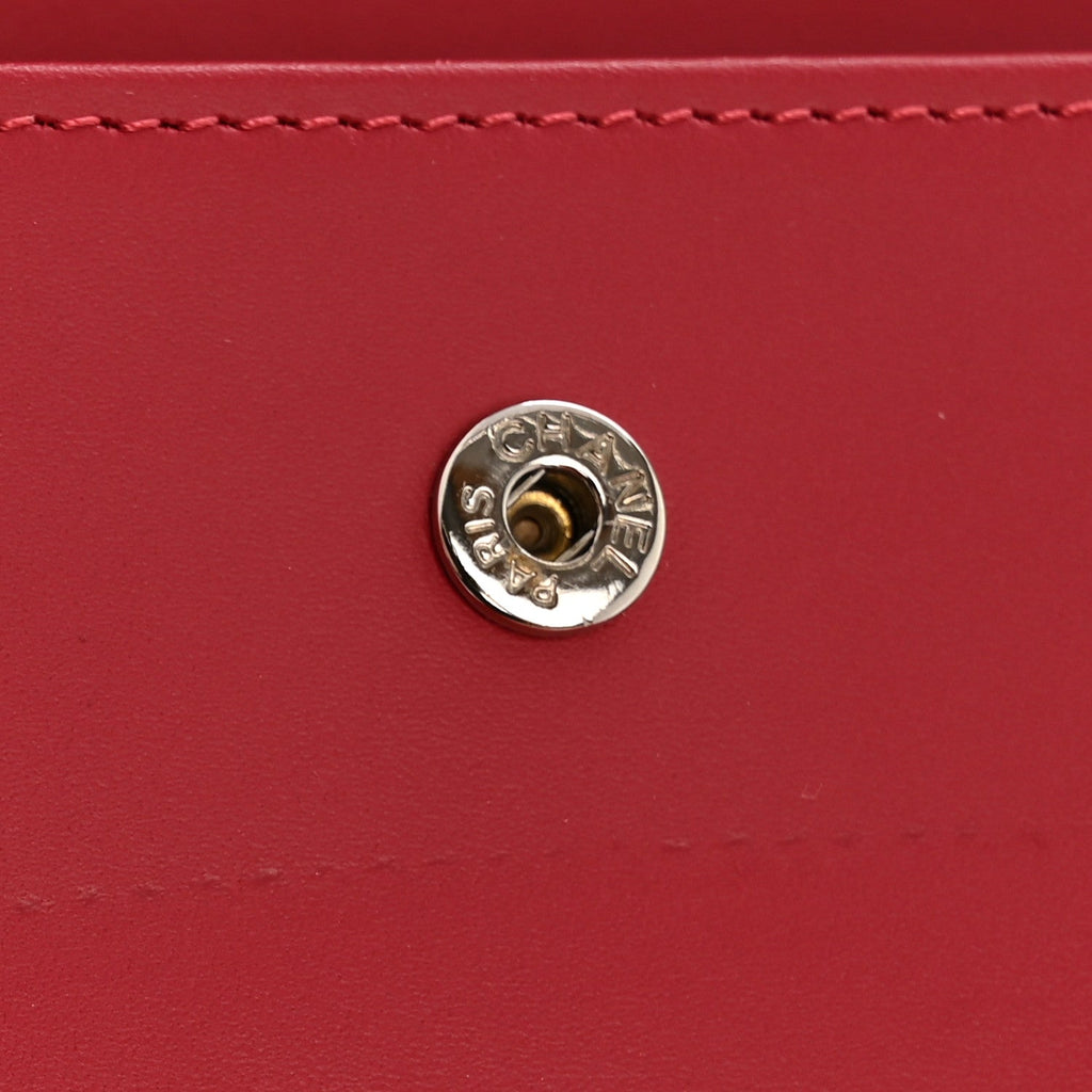 Caviar Quilted Large Flap Wallet Red