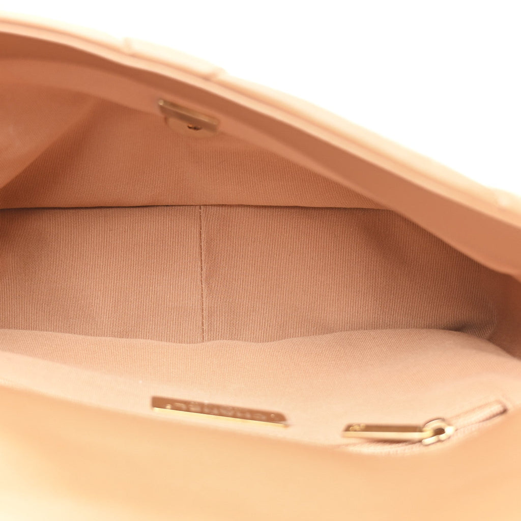 Chanel Lambskin Quilted Medium Chanel 19 Flap Brown