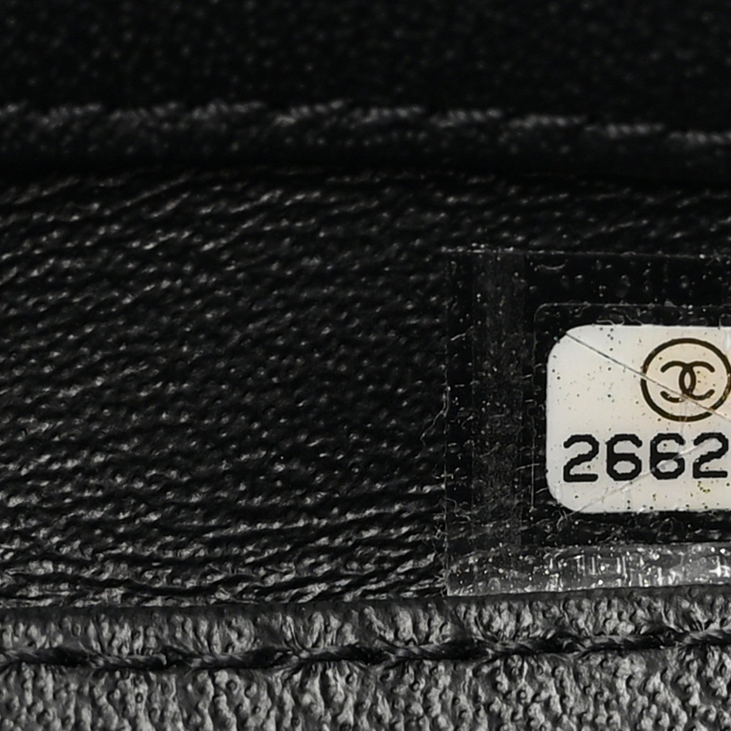 Chanel Lambskin Flat Quilted Knock On Wood Large Vanity Case Black