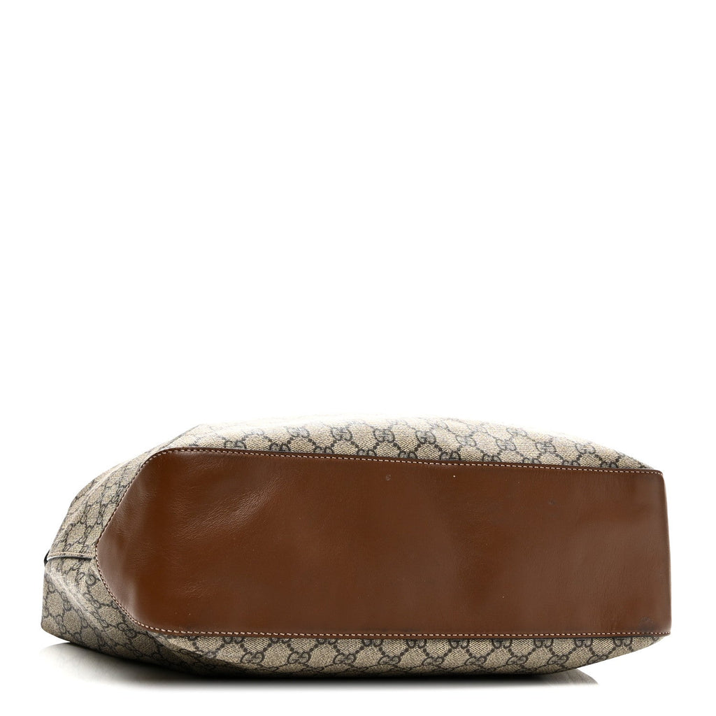 Gucci GG Supreme Monogram Large Linea A Hobo Light Brown