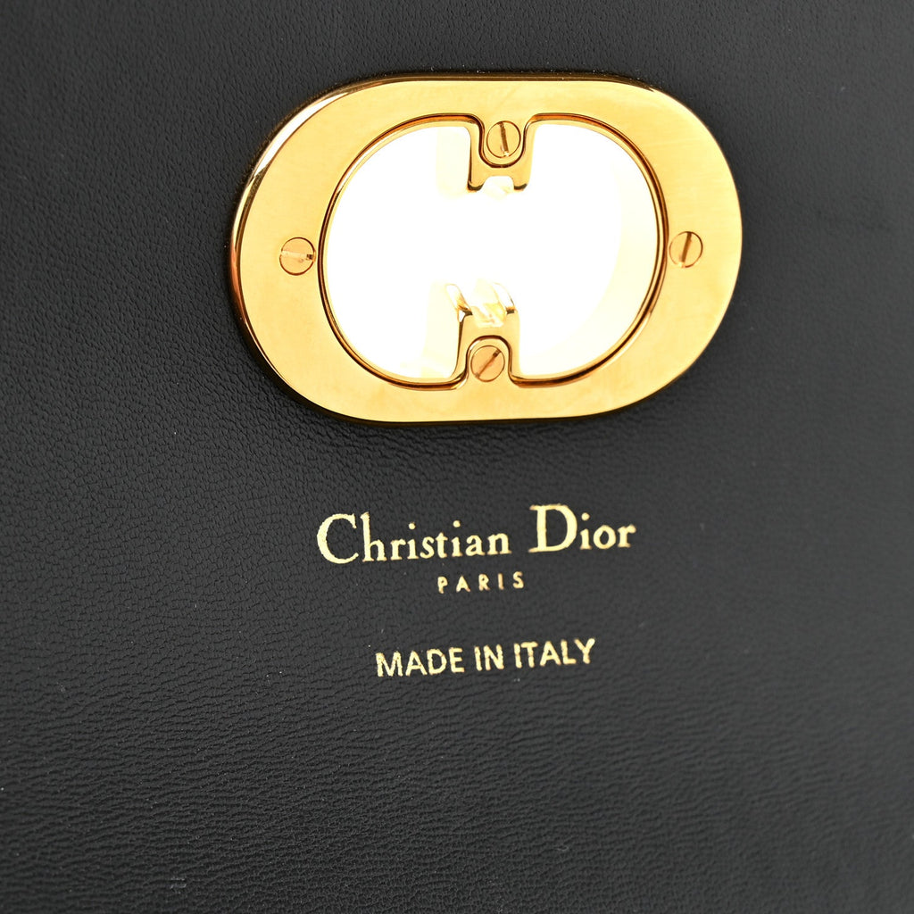 Christian Dior Technical Fabric Macrocannage Miss Caro Top Handle Pouch Black