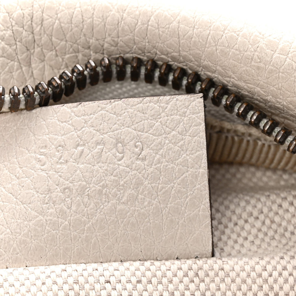 Gucci Grained Calfskin Small Logo Belt Bag White