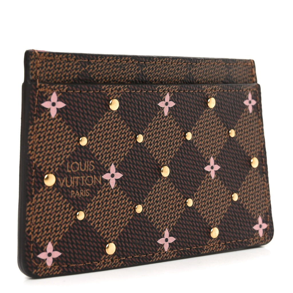Louis Vuitton Damier Ebene Studded Card Holder