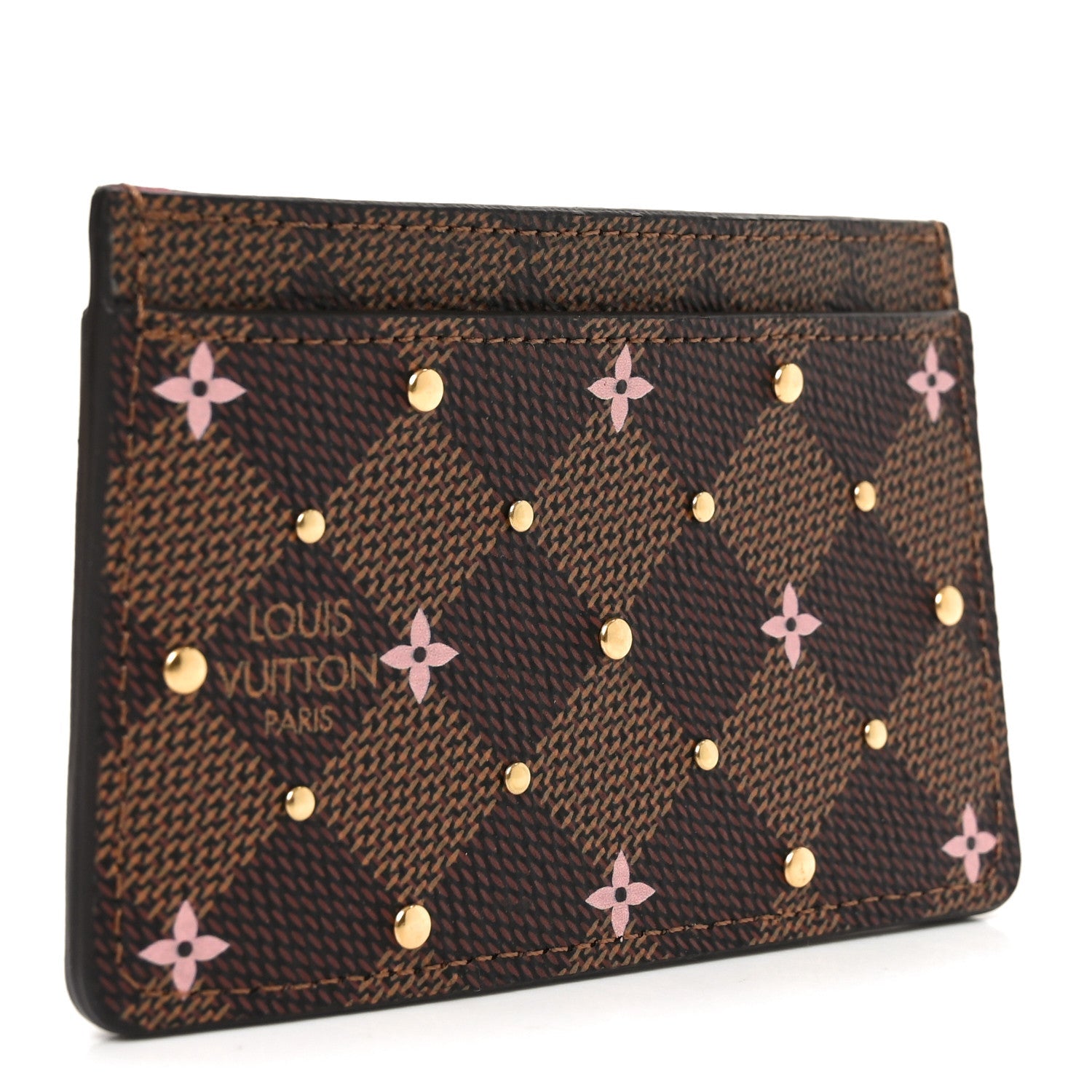 Louis Vuitton Damier Ebene Studded Card Holder