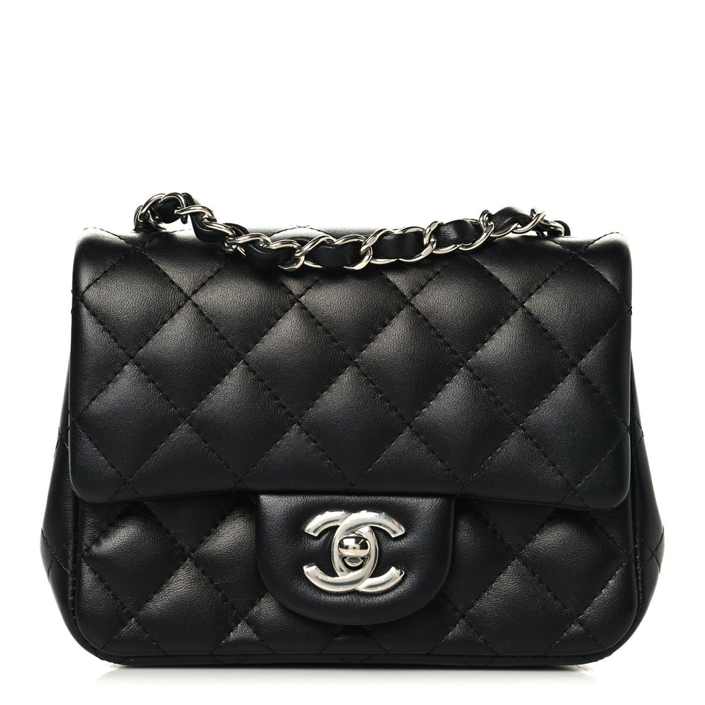 Chanel Lambskin Quilted Mini Square Flap Black