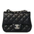 Chanel Lambskin Quilted Mini Square Flap Black