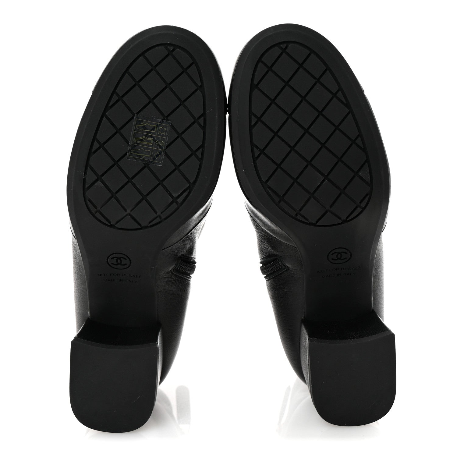 Chanel Stretch Lambskin Cap Toe CC Short Boots 37 Black