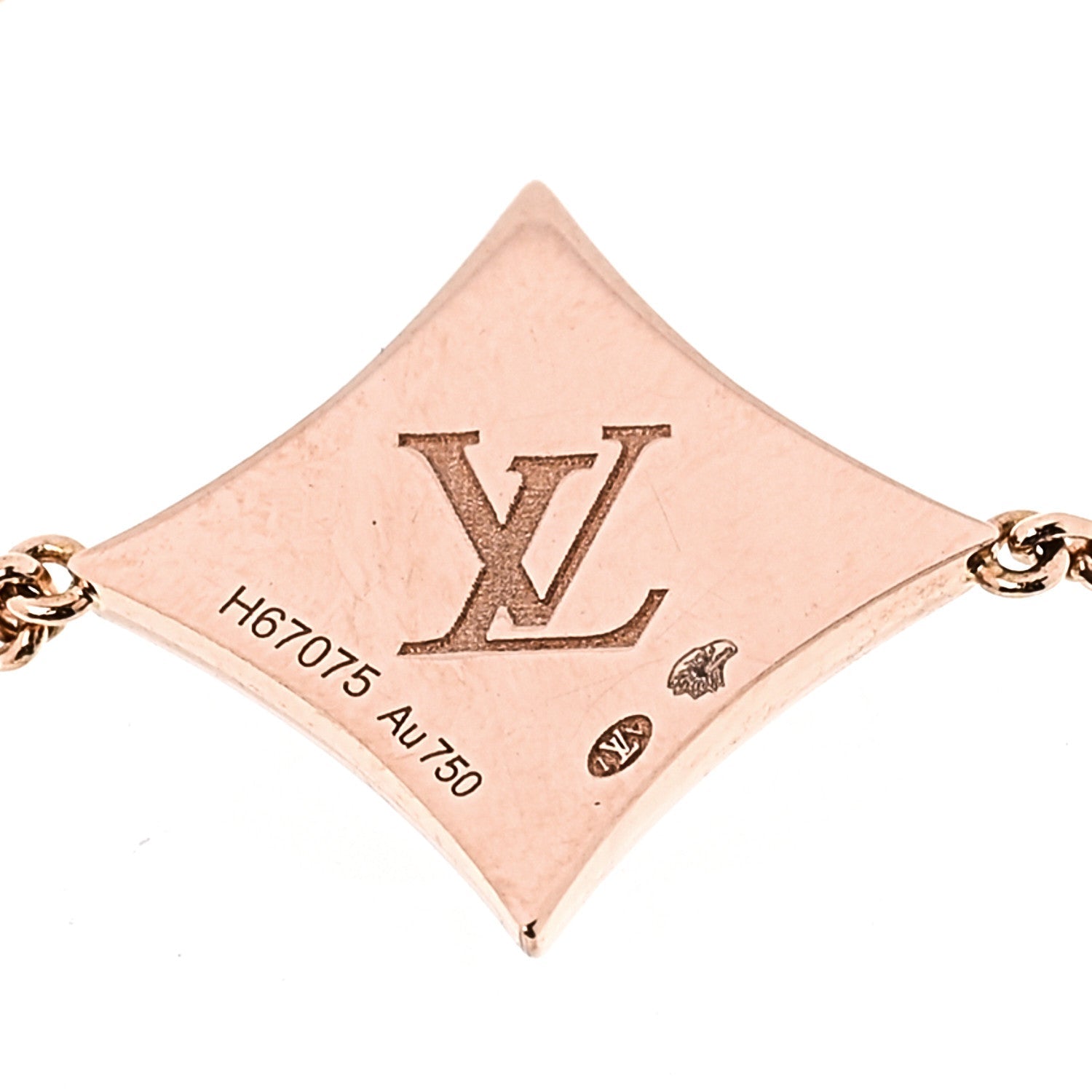 Louis Vuitton 18K Pink Gold Diamond Pink Mother of Pearl Color Blossom BB Star Bracelet