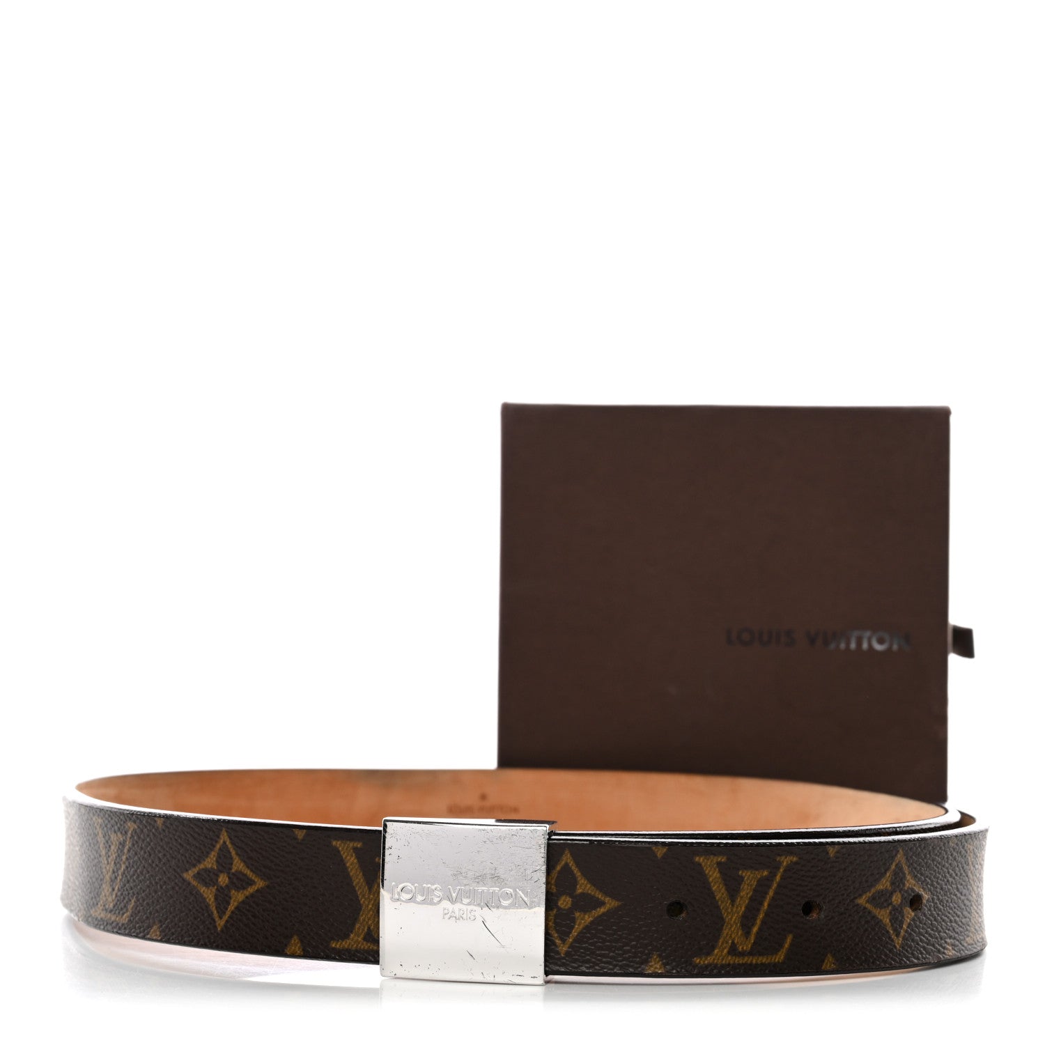 Louis Vuitton Monogram Ceinture Belt Gold Buckle 80 32