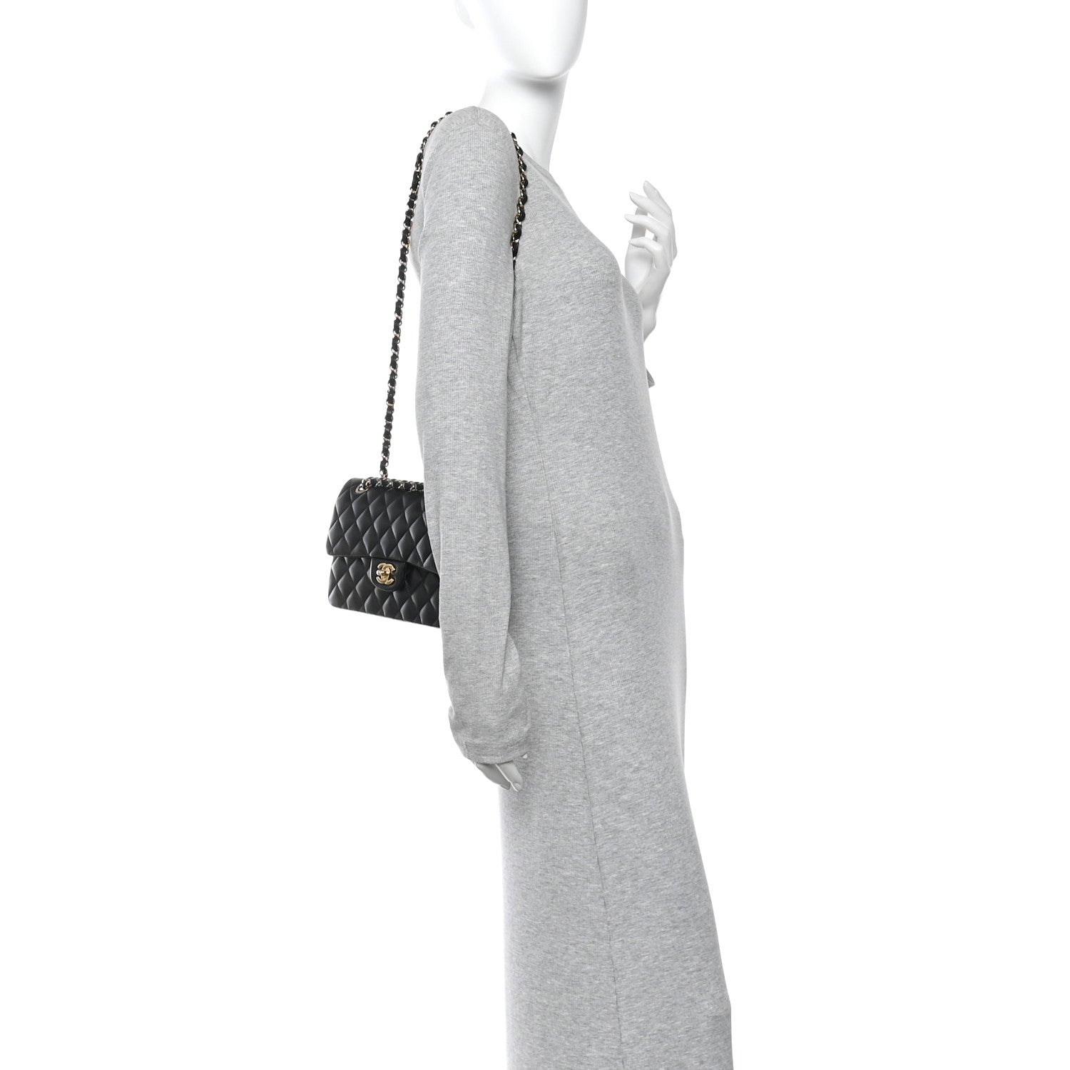 Chanel Lambskin Quilted Small Double Flap Black